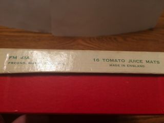 Tomato Juice Mats (Coasters) - Freund,  Mayer & Co.  - Made in England - Set of 16 2