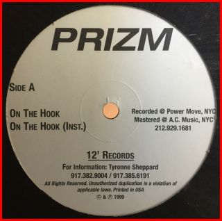 Obscure Ny Indie Rap 12 " Prizm - On The Hook Mega Rare 