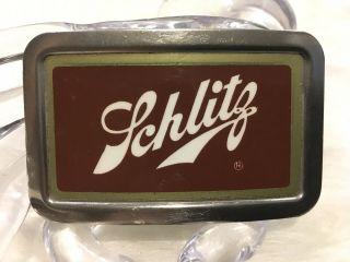 Vintage Schlitz Beer Logo Belt Buckle Fisher Usa