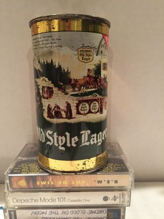 Old Style Lager Flat Top Beer Can G.  Heileman Brewing Lacrosse,  Wi