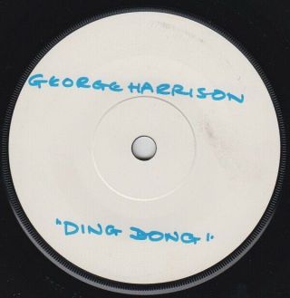 George Harrison 7” Uk Test Pressing Ding Dong Apple 1974 Beatles