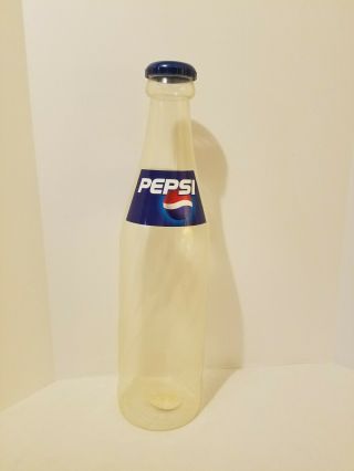 Vintage Pepsi Bottle Coin Bank 24 " Tall With Cap