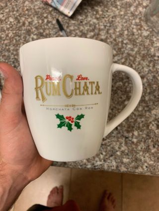 Rum Chata Peace Love Horchata Con Ron White Ceramic Mug Cup Coffee