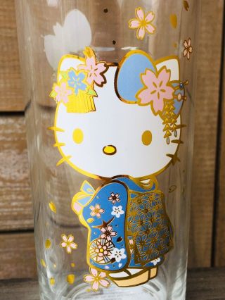 Hello Kitty Cost Plus World Market Spring Tall Glasses Complete Set of 4 5