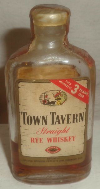 Vintage Town Tavern Rye Whiskey Miniature Bottle