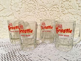 Vintage Frostie Root Beer Mugs,  Hazel Atlas Set Of Four