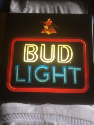 Budweiser Bud Light Sign Neo - Neon Graphic Light 1982
