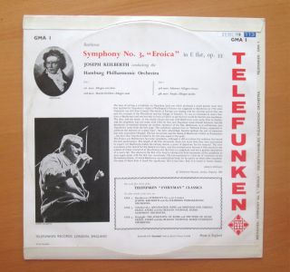 GMA 1 Beethoven Symphony no.  3 Eroica Joseph Keilberth Telefunken ED1 NEAR 4