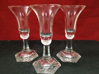 Vintage Set Of Three Cordial,  Shot,  Sherry,  Liquor Glasses " And Elegant