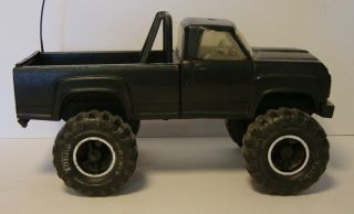 Tonka Murdered Out Pickup Truck Pressed Steel Black 11062 Metal Removable Tires 4