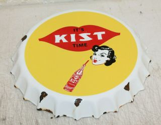 Kist Bottle Cap Porcelain Enamel Signs Vintage Style Country Store Advertising