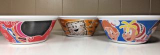 Vintage Kellog’s Cereal Plastic Bowls Mini Wheats Rice Krispies Froot Loops