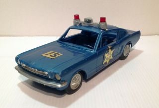 Vintage Processed Plastics Brand Ford Mustang Fastback State Police Patrol Car