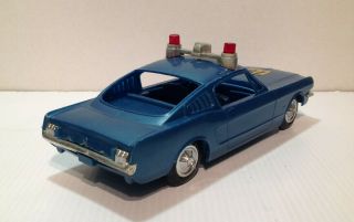 Vintage Processed Plastics Brand Ford Mustang Fastback State Police Patrol Car 3