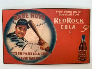 Babe Ruth Red Rock Colo Cardboard Advertising Sign,  Circa 1930s