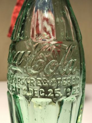 PAT ' D DEC.  25,  1923 Coca - Cola Hobbleskirt Coke Bottle - WYANDOTTE Michigan 5