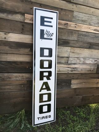 Antique Vintage Old Style El Dorado Tires Service Station Sign