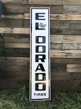 Antique Vintage Old Style El Dorado Tires Service Station Sign 3
