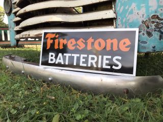 Antique Vintage Style Firestone Batteries Sign