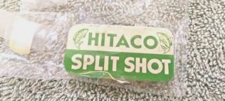 Vintage Hitaco Split Shot Two Dozen Size 1.  2 Inches Lime Green & White In Color