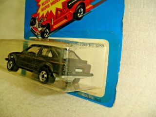 HotWheels rare unpunched Blister FRANCE only Enamel Gloss Black FORD SCORT NM 4