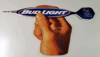 Bud Light Darts Budweiser Beer Metal Tin Sign Anheuser Busch 1998