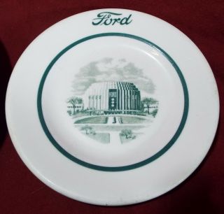Old Vintage Ford Motor Company Advertising Cafeteria 6 1/4 " Bread Plate Rotunda