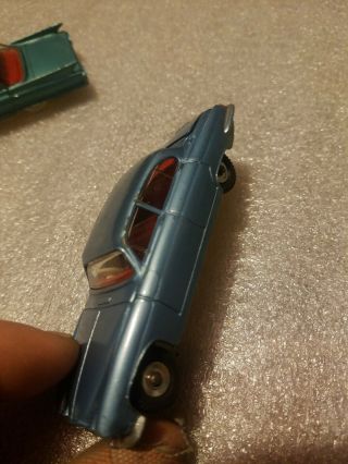 3 Vintage Dinky Toy Cars rambler,  jaguar cadillac 5