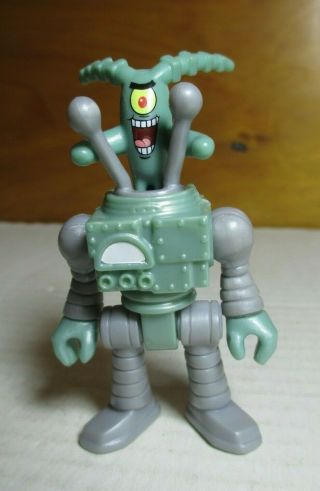2012 Spongebob Squarepants Chum Bucket 3 " Plankton Robot Action Figure Imaginext