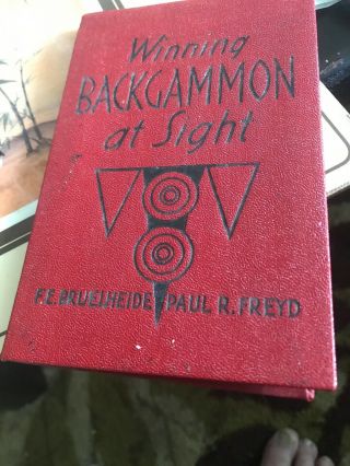 Vintage - Rare - 1930 Winning Backgammon At Sight Book