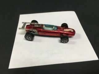 1969 Hot Wheels Redline Indy Eagle,  Red With White Interior.