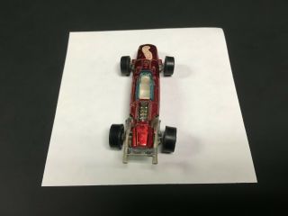 1969 Hot Wheels Redline Indy Eagle,  Red With White Interior. 3