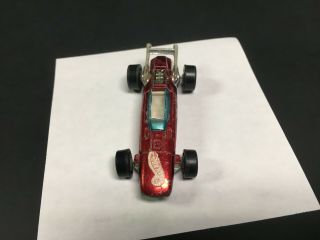 1969 Hot Wheels Redline Indy Eagle,  Red With White Interior. 4