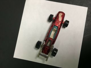 1969 Hot Wheels Redline Indy Eagle,  Red With White Interior. 5