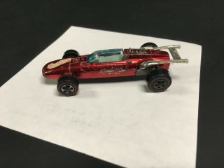 1969 Hot Wheels Redline Indy Eagle,  Red With White Interior. 6