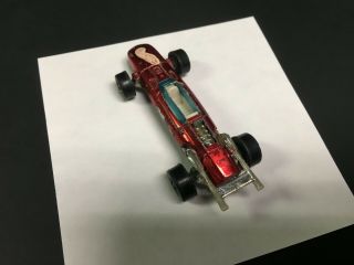 1969 Hot Wheels Redline Indy Eagle,  Red With White Interior. 8