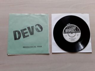 Punk - Devo - Mechanical Man E.  P In Rare Green Sleeve Hard To Find Early Devo