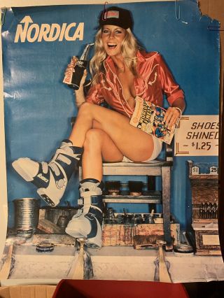 Vintage Nordica Ski Boots Advertising Poster,  Model,  Coca - Cola,  Dc Comic