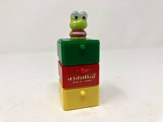 Vintage 1993 Sanrio Keroppi Frog 3 Mini Drawers Trinket Box Stackable Plastic