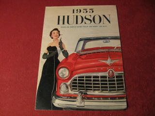 1955 Hudson Showroom Dealership Sales Brochure Old Booklet Vintage
