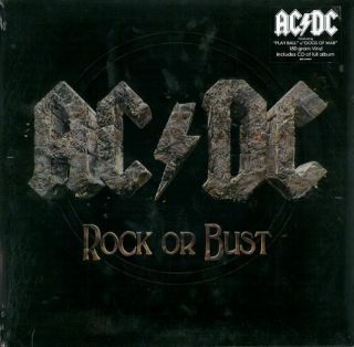 Ac/dc Rock Or Bust Vinyl Record Lp Columbia 2014 Lenticular Cover,  Cd