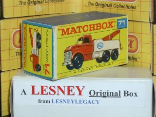 Matchbox Lesney 71c Ford Heavy Wreck Truck model Type F Empty Box 2