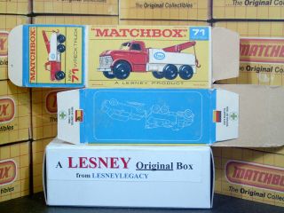 Matchbox Lesney 71c Ford Heavy Wreck Truck model Type F Empty Box 4