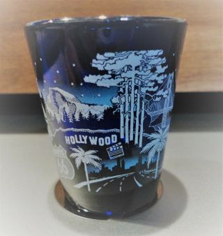 Shot Glass From California Featuring Hollywood And Route 66