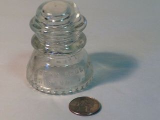 Surge “babson Bros.  Co.  ” Embossed Telegraph/telephone Glass Insulator “chicag