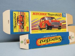 Matchbox Superfast 29B Racing Mini “G Box” Unfolded C10 / Box Only 3