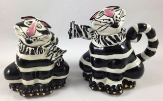 " Clancey The Cheshire Cat " - Cream And Sugar Set By Lynda Corneille