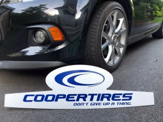 Cooper Tires Dealer Display Die - Cut Sign With Metal Bracket - Rare