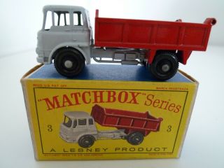 Lesney Matchbox No.  3b Bedford Tipper Truck Issued 1961 Vgc