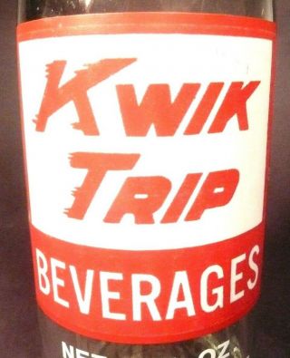 Vintage Acl Pop Soda Bottle: Kwik Trip Beverages - 12 Oz Acl